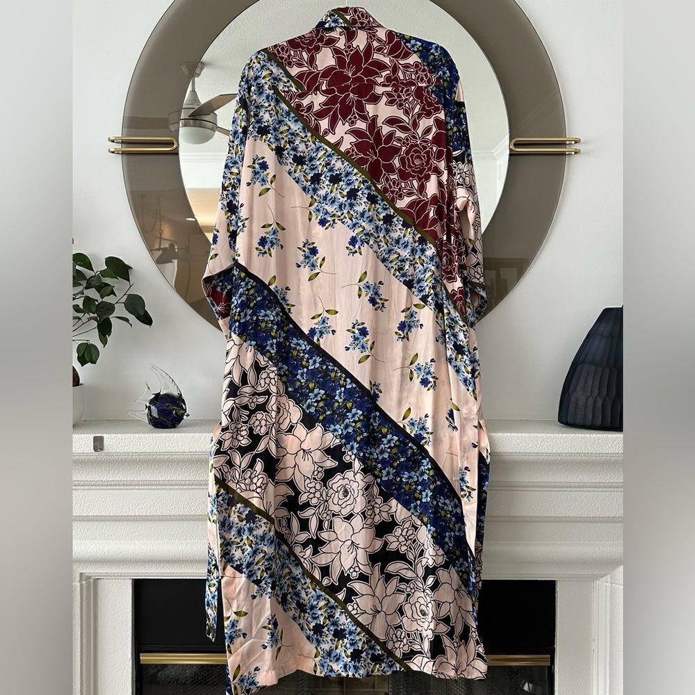 NWT SMYTHE Floral Print Shirt Dress, Size L - Picture 4 of 6